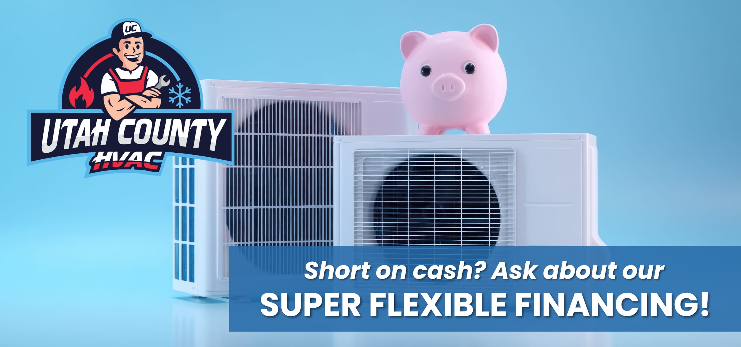 Graphic showing we offer flexible financing.