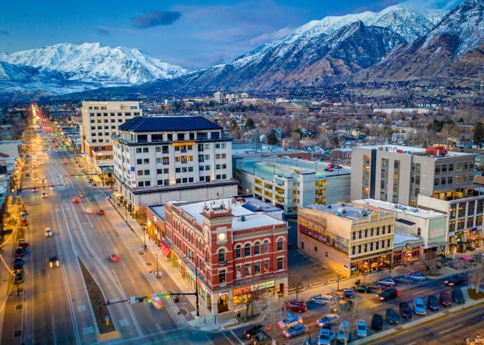 Map showing Utah County service area